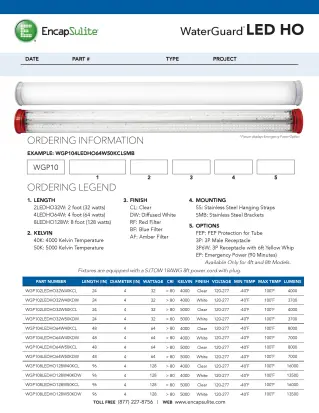 WaterGuard LED HO Spec 2019
